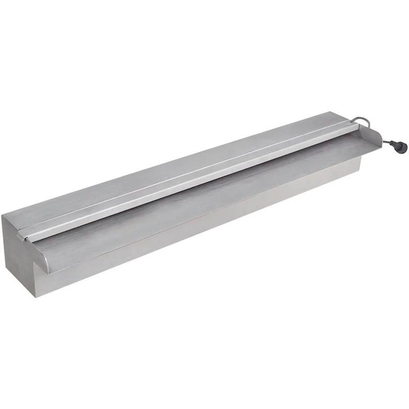 Vidaxl piscina cascata con LED rettangolare in acciaio inossidabile da 60 cm