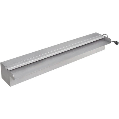 Cascada de la piscina de Vidaxl con LED rectangular de 60 cm de acero inoxidable