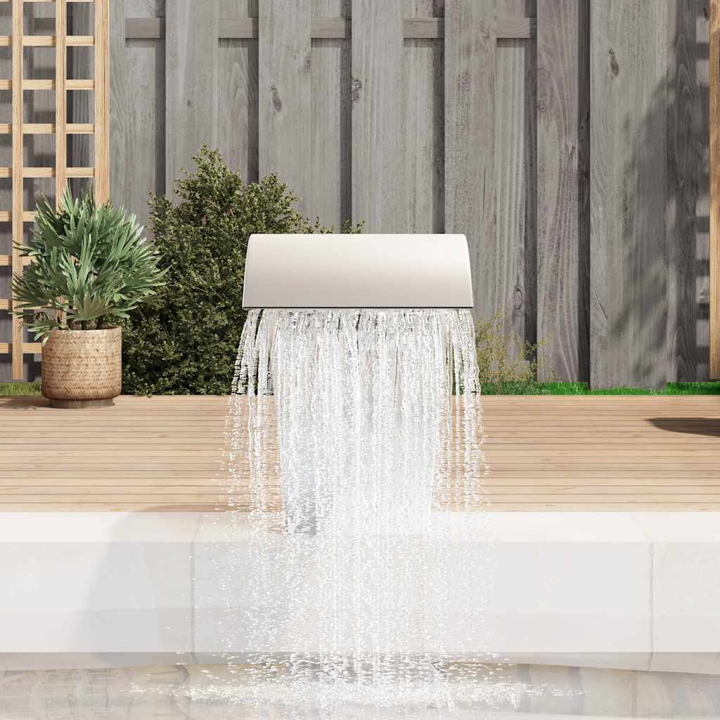 Cascada de piscina Vidaxl 45x30x60 cm de acero inoxidable