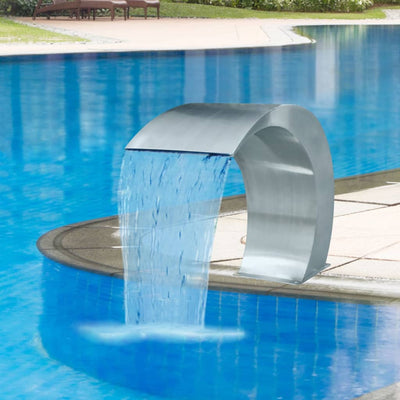 Cascada de piscina Vidaxl 45x30x60 cm de acero inoxidable