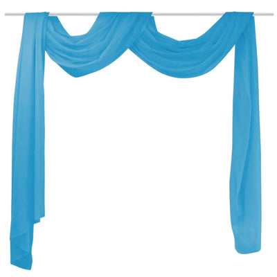 Vidaxl Overgijn translucent Voile 140 x 600 cm Turqoise