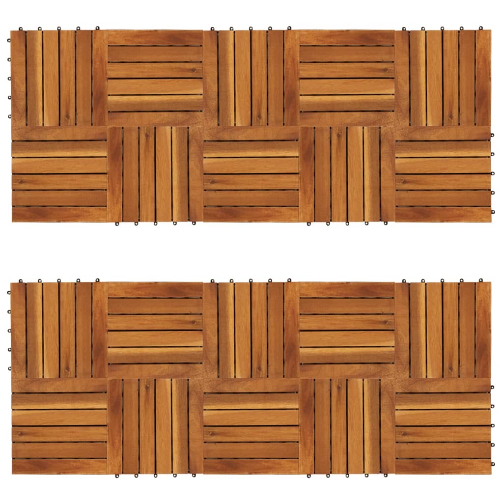 Vidaxl Terrace Piastrelle 20 ST Vertical Pattern 30x30 cm Acaciahout