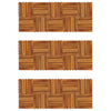 VidaXL Terrastegels verticaal patroon 30 x 30 cm Acacia set van 30