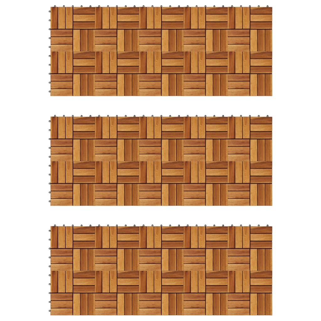 Azulejos de terraza Vidaxl 30 x 30 cm ACACIA Juego de 30