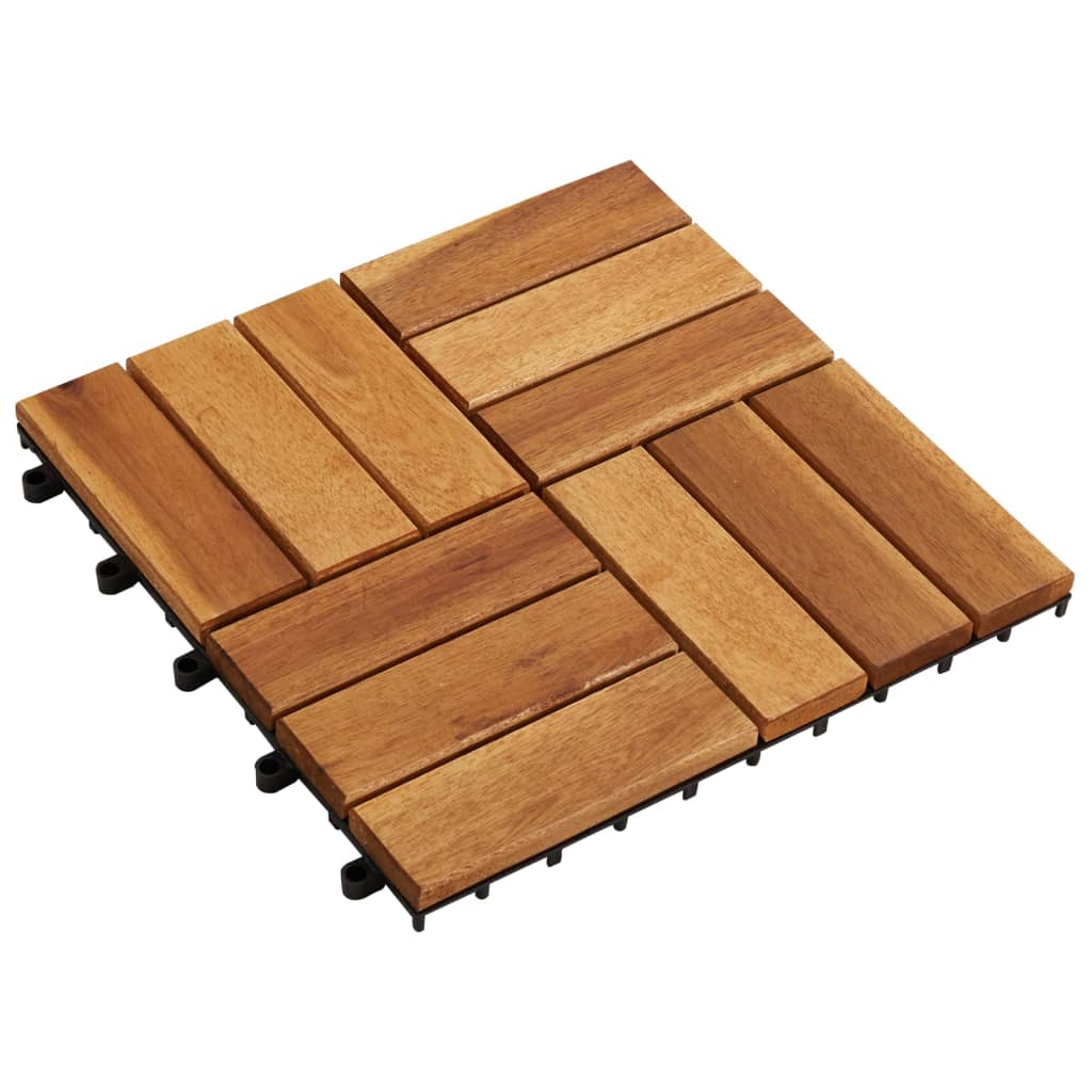 Azulejos de terraza Vidaxl 30 x 30 cm ACACIA Juego de 30