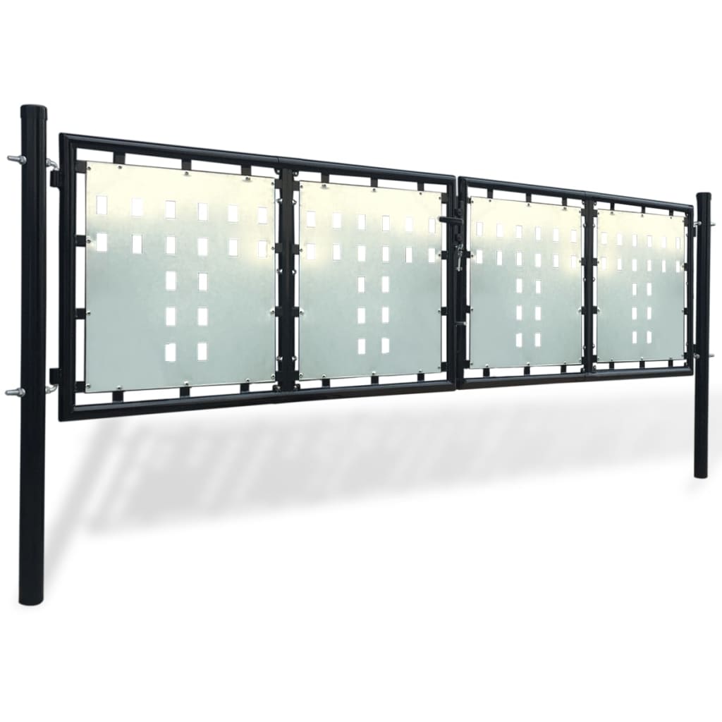 Porta Vidaxl Solo 300x125 cm nero