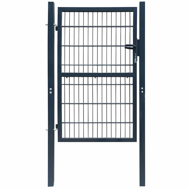 Vidaxl 2d poort (enkel) antracietgrijs 100x120 cm