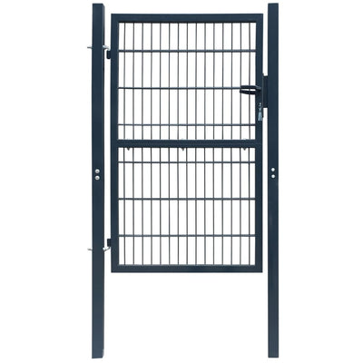Vidaxl 2d poort (enkel) antracietgrijs 100x120 cm