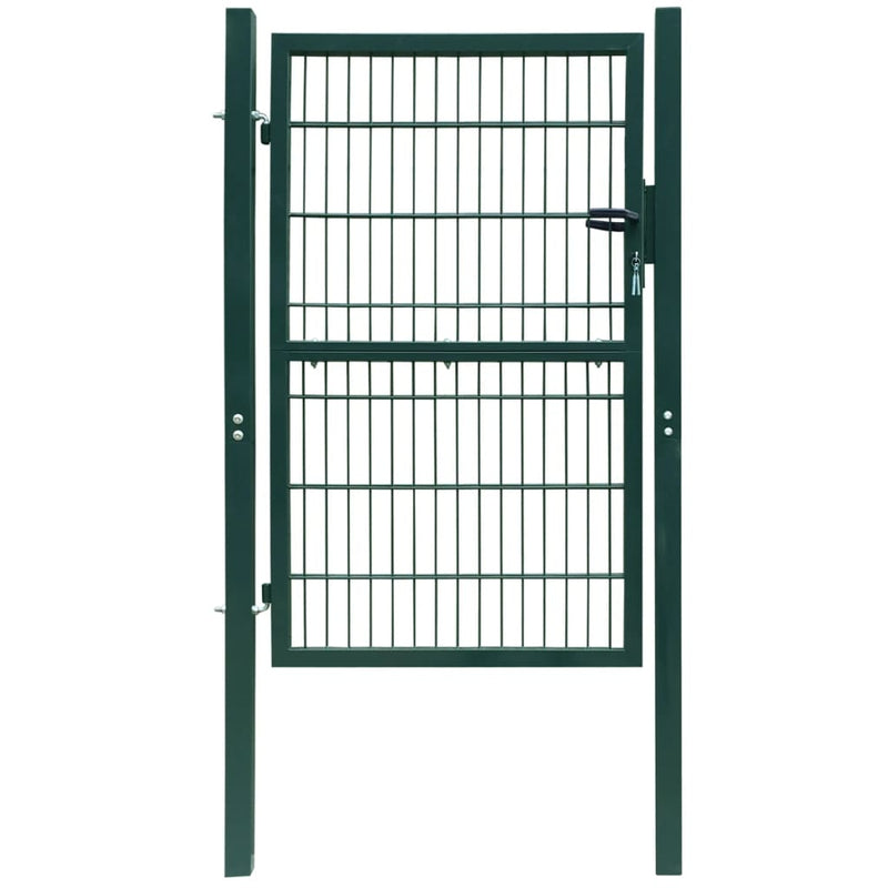 Vidaxl poort dubbelstaafmat (enkel) 106x190 cm groen
