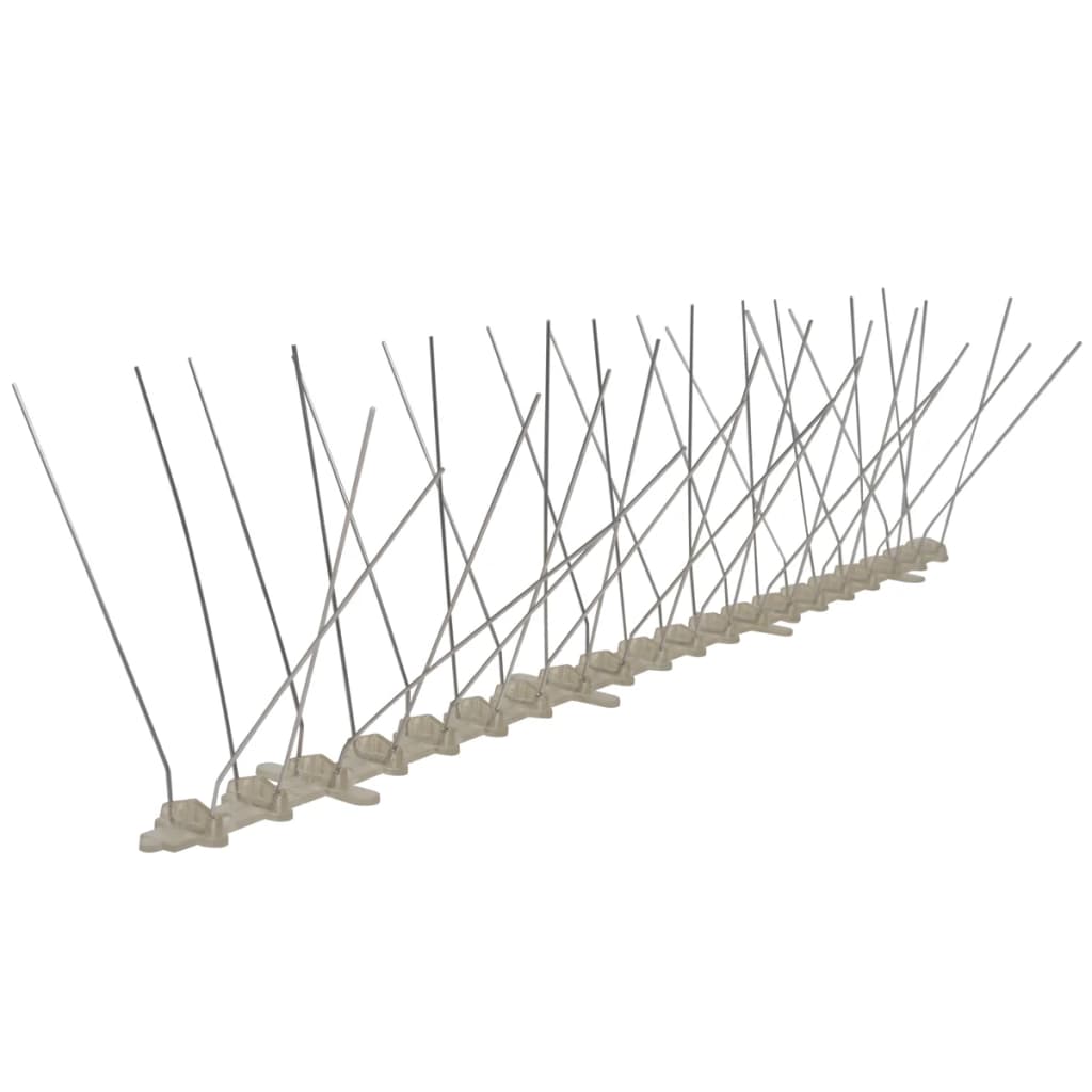 Vidaxl Pins Vogelen Pigeon con 4 filas de 6 pcs 3 m de plástico