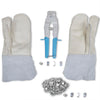 Accessori per filo spinato Vidaxl Set con barra di montaggio, guanti