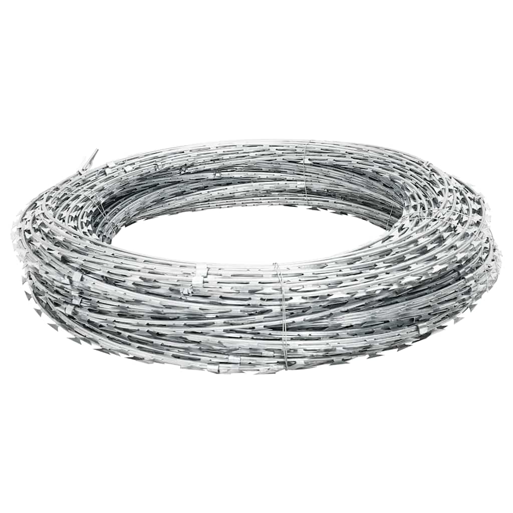 Vidaxl SCHEERMETSTIKKELDRAAD Concertina Galvanized Steel 150 m