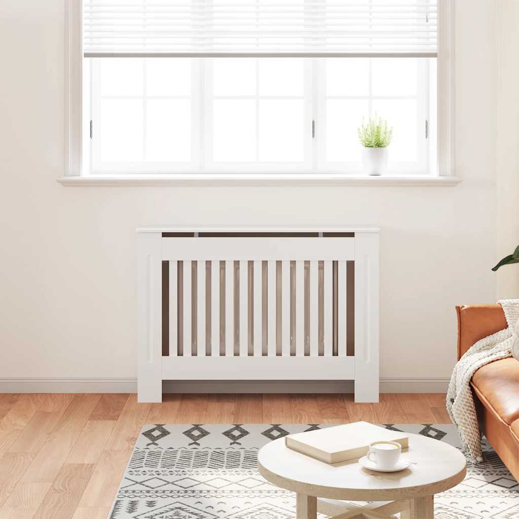 Vidaxl radiatorombouw 112 cm mdf wit