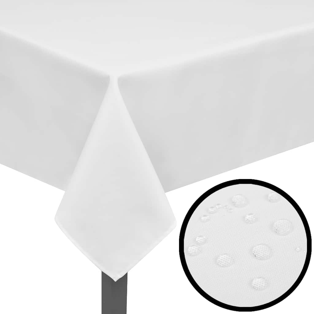 Vidaxl tablet tappeti bianchi 5 pezzi 100 x 100 cm