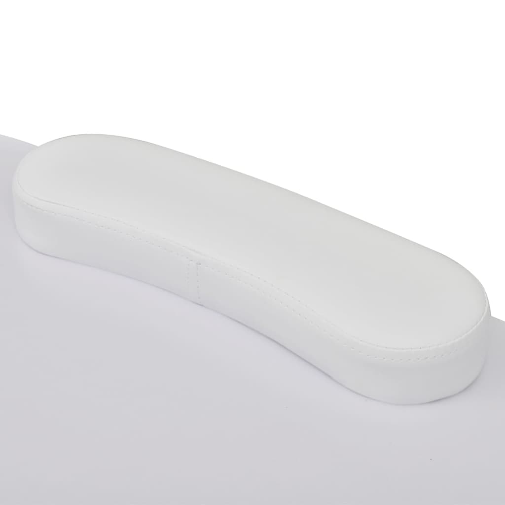 Vidaxl manicuretafel plegable con ruedas blancas blancas