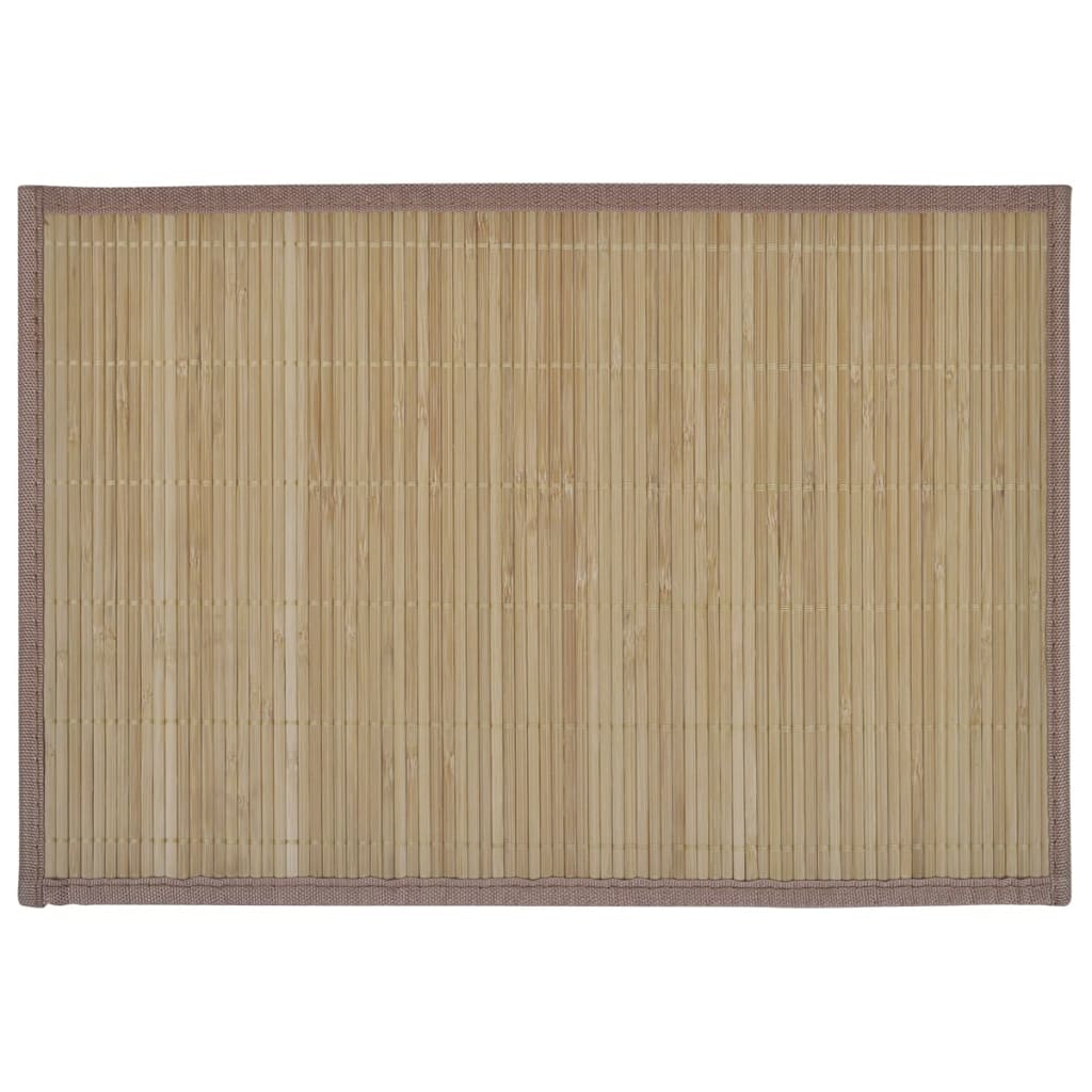 Vidaxl 6 ST PLASCEMATS 30x45 cm Bamboo marrone