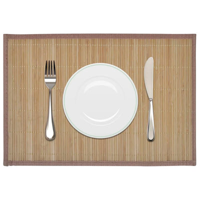 Vidaxl 6 ST PLATMATS 30x45 cm Bamboo Brown