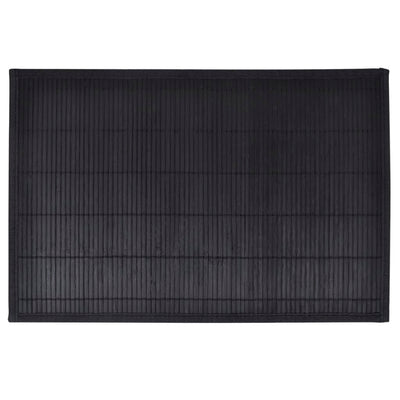 Vidaxl 6 Pillemats Bamboo 30 x 45 cm Negro
