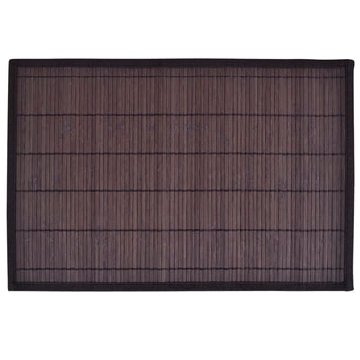 Vidaxl 6 Pillemats Bamboo 30 x 45 cm de marrón oscuro