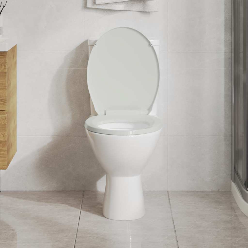 Vidaxl toiletbril soft-close ovaal wit
