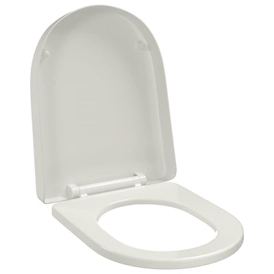 Vidaxl asiento de inodoro cuadrado suave blanco