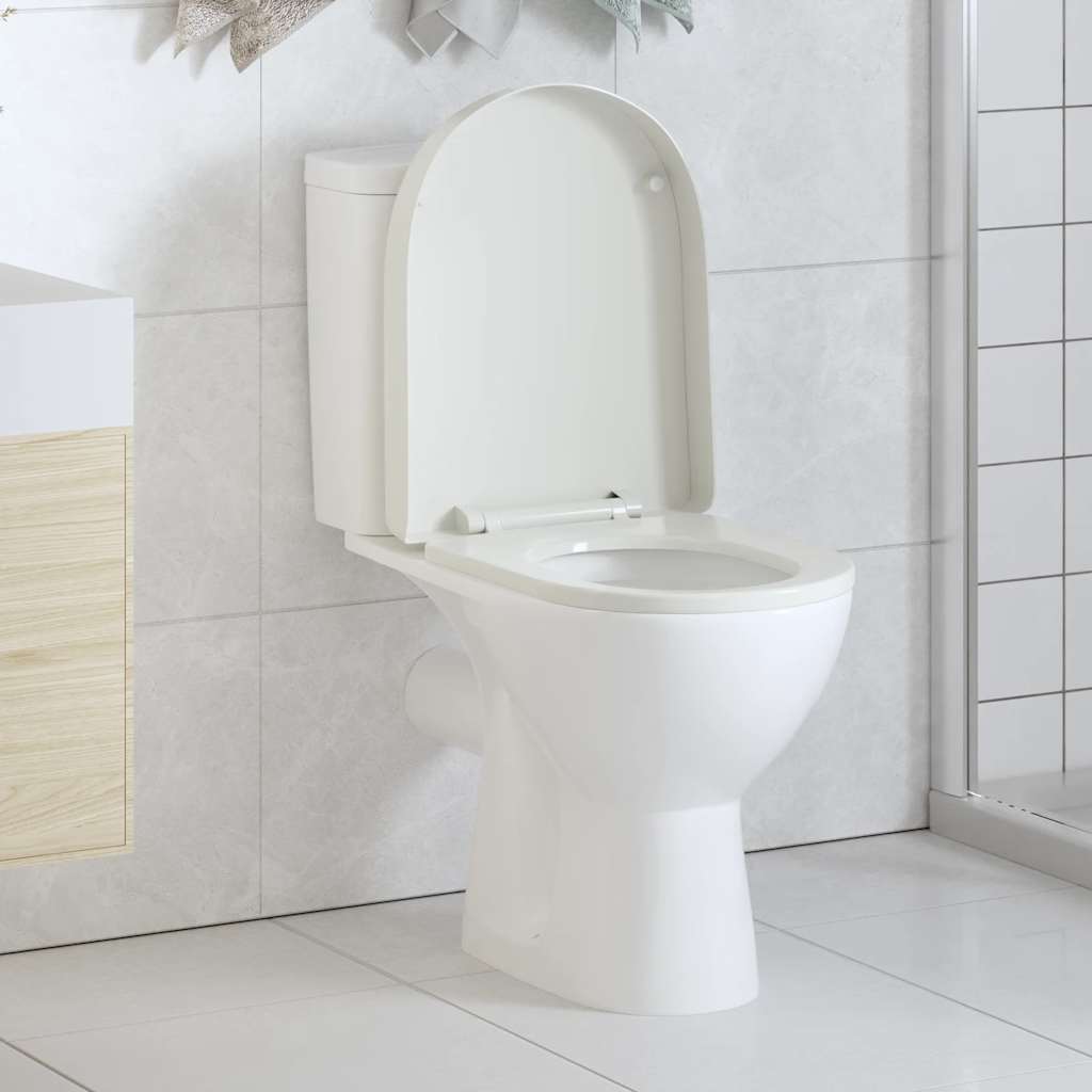 Vidaxl toiletbril soft-close vierkant wit