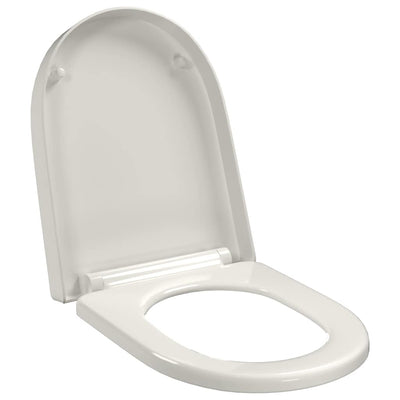 Asiento de inodoro Vidaxl de cierre suave con diseño de liberación rápida blanca