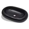 Vidaxl Washbasin, ceramica, ovale, nero
