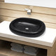 Vidaxl Washbasin, ceramica, ovale, nero