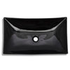 Vidaxl Washbasin, cerámica, rectangular, negro