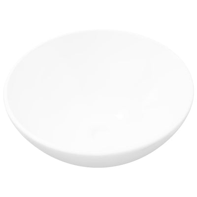 Vidaxl Washbasin Cerámico redondo blanco