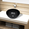 Vidaxl Washbasin, ceramica, rotondo, nero 325 mm