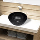 Vidaxl Washbasin, ceramica, rotondo, nero 325 mm
