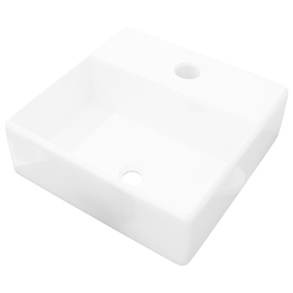 Vidaxl Washbasin con buco gru bianco ceramico
