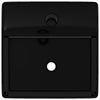 Vidaxl Washbasin con cigüeña de la grúa Cerámica cuadrada negra