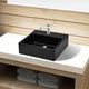Vidaxl Washbasin con foro gru ceramica quadrata nera