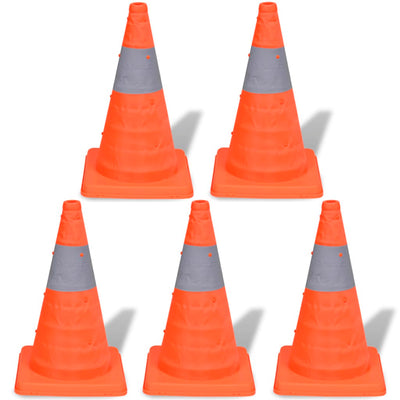 Vidaxl Traffic -Cone Plegado 42 cm 5 piezas