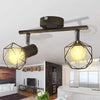 Vidaxl Lampada a soffitto con 2 LED in stile industriale nero