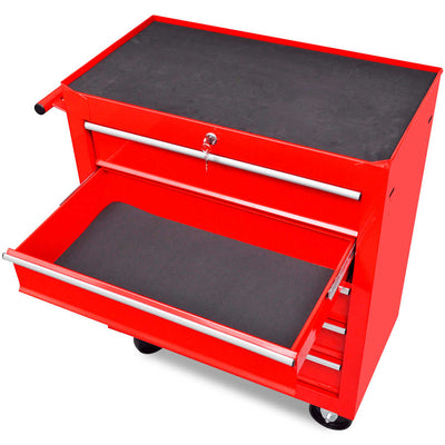 Vidaxl Tool Trolley 5 Cajones Rojos