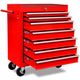 Vidaxl Tool Trolley 7 cassetti rosso