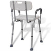 Vidaxl Shower Chair in alluminio bianco