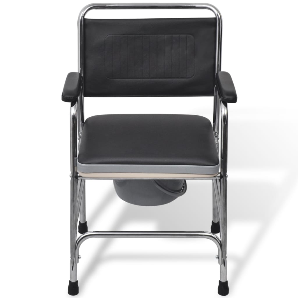 Sedia da toilette Vidaxl in acciaio nero