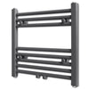Rejilla de toalla de radiador de Vidaxl recta 480x480 mm de gris