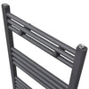 Rejilla de toalla de radiador de Vidaxl recta 480x480 mm de gris