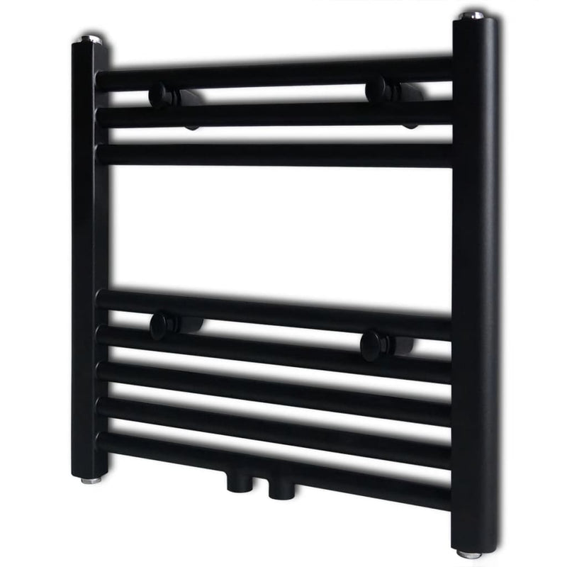 Portavalo asciugamano radiatore Vidaxl dritta 480x480 mm nero