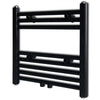 Portavalo asciugamano radiatore Vidaxl dritta 480x480 mm nero
