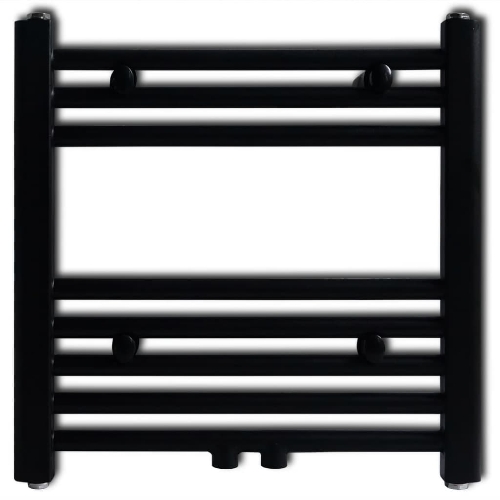 Portavalo asciugamano radiatore Vidaxl dritta 480x480 mm nero