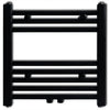 Portavalo asciugamano radiatore Vidaxl dritta 480x480 mm nero