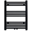 Rejilla de toalla de radiador de Vidaxl recta 600x764 mm negro