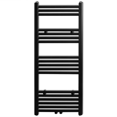 Ratería de toalla de radiador de Vidaxl recta 500x1160 mm Negro